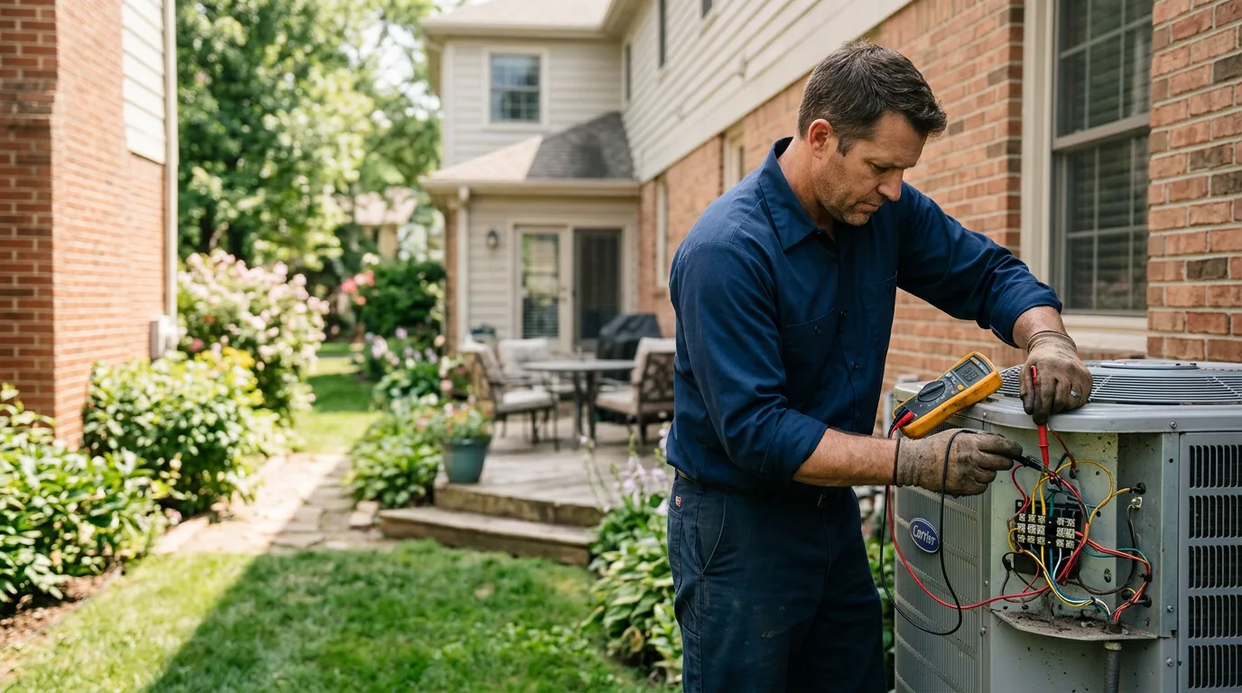 HVAC technician working near Garden City, MO